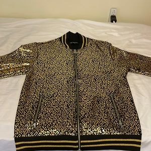 Macy’s International Concepts (INC) gold cheetah print men’s jacket